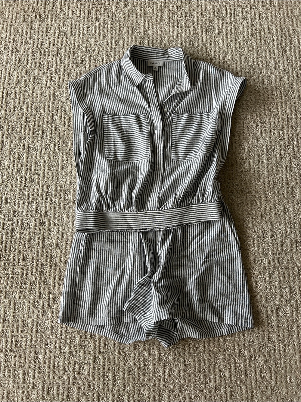 Striped Sleeveless Set in Black and White